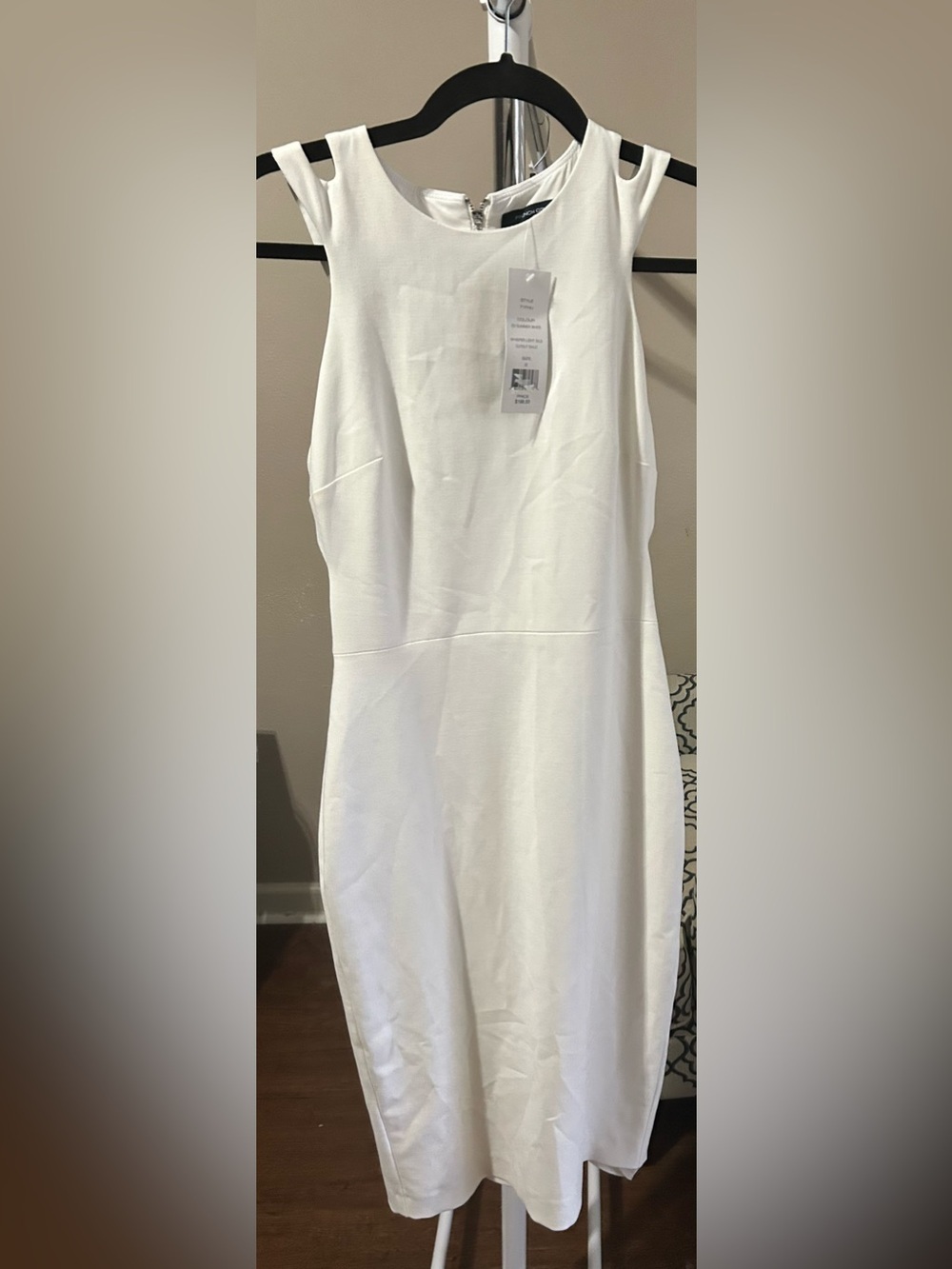 French Connection White Sleeveless Shift Dress